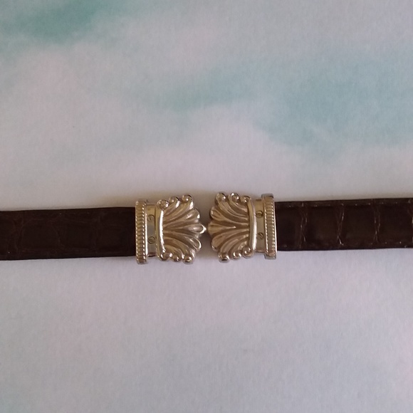 Black & Brown Reversible Croc Belt - Picture 3 of 7
